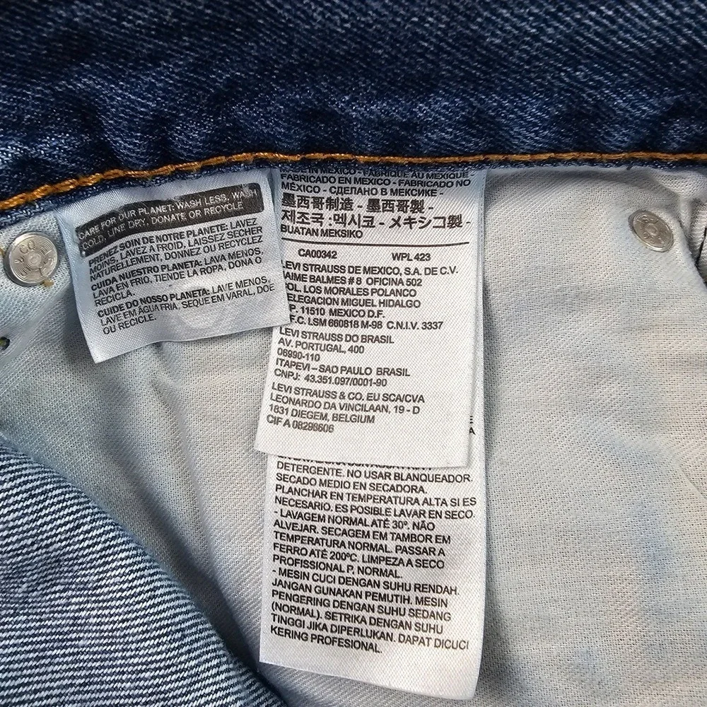 Levi's 505 Jeans‎ Men's 38x30 Blue Denim 5-Pockets Casual Mid-Rise Straight Leg